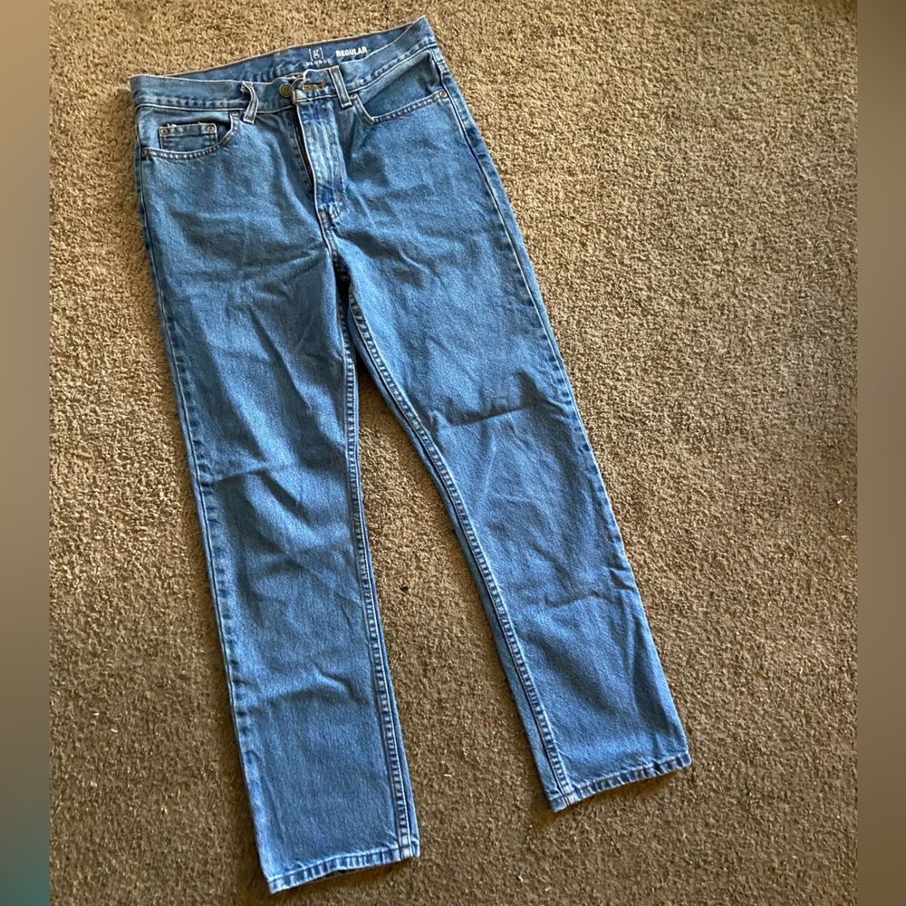 dark wash straight jeans